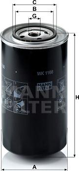 Mann-Filter WK 1168 - Filtro carburante www.autoricambit.com