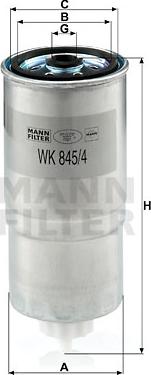 Mann-Filter WK 845/4 - Filtro carburante www.autoricambit.com