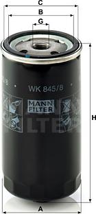 Mann-Filter WK 845/8 - Filtro carburante www.autoricambit.com