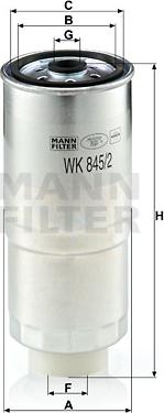 Mann-Filter WK 845/2 - Filtro carburante www.autoricambit.com