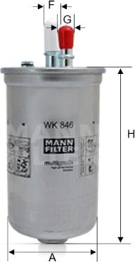 Mann-Filter WK 846 - Filtro carburante www.autoricambit.com