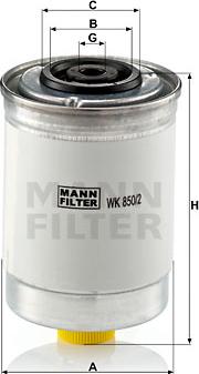 Mann-Filter WK 850/2 - Filtro carburante www.autoricambit.com