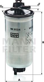 Mann-Filter WK 853/4 z - Filtro carburante www.autoricambit.com