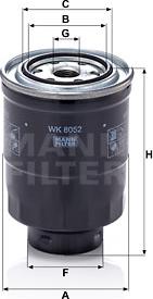 Mann-Filter WK 8052 z - Filtro carburante www.autoricambit.com