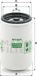 Mann-Filter WK 8003 x - Filtro carburante www.autoricambit.com
