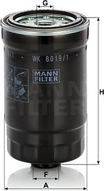 Mann-Filter WK 8019/1 - Filtro carburante www.autoricambit.com