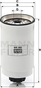 Mann-Filter WK 880 - Filtro carburante www.autoricambit.com