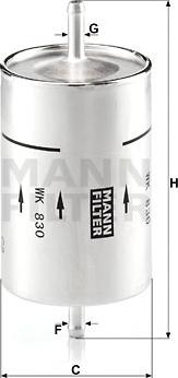 Mann-Filter WK 830 - Filtro carburante www.autoricambit.com