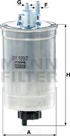 Mann-Filter WK 829/2 - Filtro carburante www.autoricambit.com