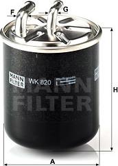 Mann-Filter WK 820 - Filtro carburante www.autoricambit.com