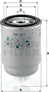 Mann-Filter WK 821 - Filtro carburante www.autoricambit.com