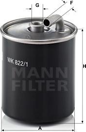 Mann-Filter WK 822/1 - Filtro carburante www.autoricambit.com