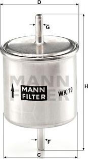 Mann-Filter WK 79 - Filtro carburante www.autoricambit.com