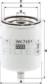 Mann-Filter WK 715/1 x - Filtro carburante www.autoricambit.com