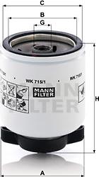 Mann-Filter WK 715/1 - Filtro carburante www.autoricambit.com