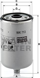 Mann-Filter WK 713 - Filtro carburante www.autoricambit.com