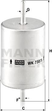 Mann-Filter WK 730/5 - Filtro carburante www.autoricambit.com