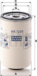 Mann-Filter WK 723/6 - Filtro carburante www.autoricambit.com