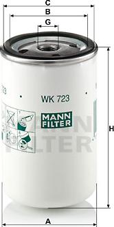 Mann-Filter WK 723 - Filtro carburante www.autoricambit.com