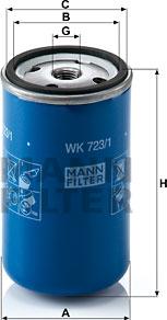 Mann-Filter WK 723/1 - Filtro carburante www.autoricambit.com