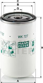 Mann-Filter WK 727 - Filtro carburante www.autoricambit.com