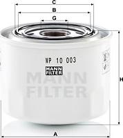 Mann-Filter WP 10 003 - Filtro olio www.autoricambit.com