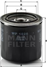 Mann-Filter WP 1026 - Filtro olio www.autoricambit.com