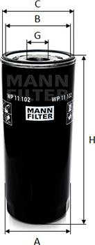 Mann-Filter WP 11 102 - Filtro olio www.autoricambit.com