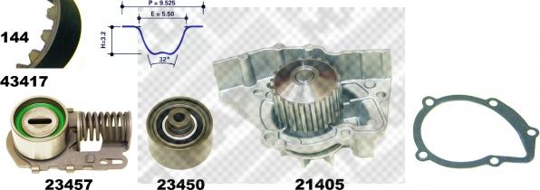 Mapco 41417 - Pompa acqua + Kit cinghie dentate www.autoricambit.com