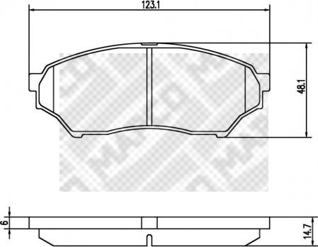 Mapco 6850 - Kit pastiglie freno, Freno a disco www.autoricambit.com