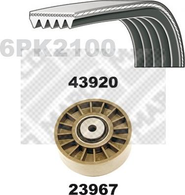 Mapco 23922 - Kit Cinghie Poly-V www.autoricambit.com