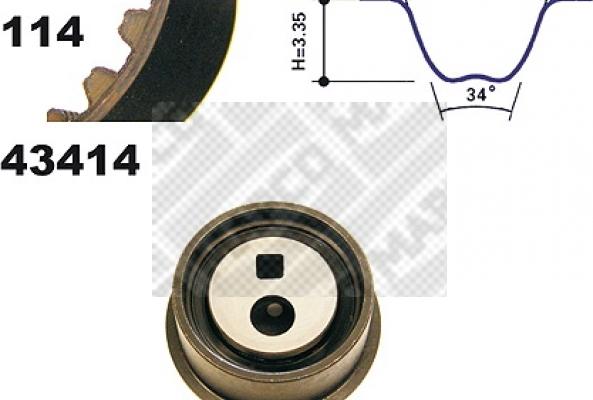 Mapco 23416 - Kit cinghie dentate www.autoricambit.com