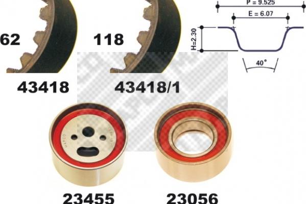 Mapco 23418 - Kit cinghie dentate www.autoricambit.com