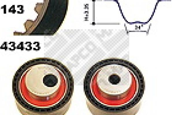 Mapco 23433 - Kit cinghie dentate www.autoricambit.com