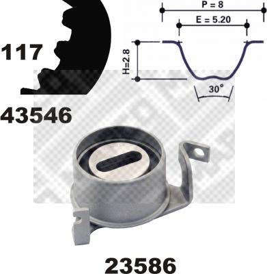 Mapco 23546 - Kit cinghie dentate www.autoricambit.com