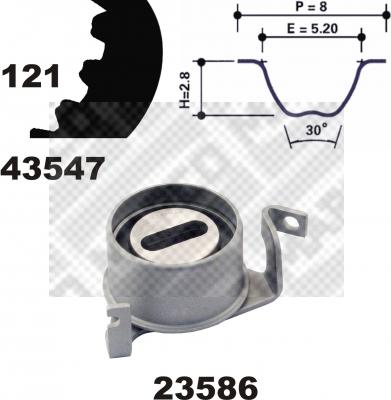 Mapco 23547 - Kit cinghie dentate www.autoricambit.com