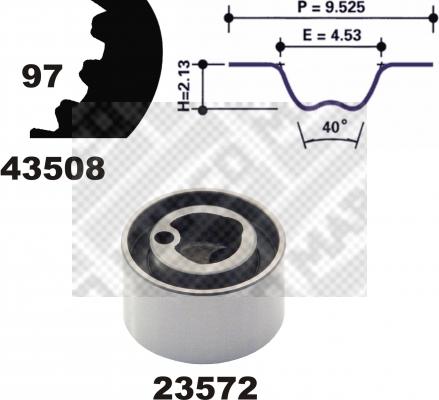 Mapco 23508 - Kit cinghie dentate www.autoricambit.com