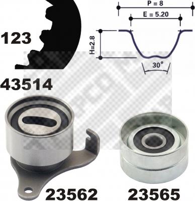 Mapco 23514 - Kit cinghie dentate www.autoricambit.com