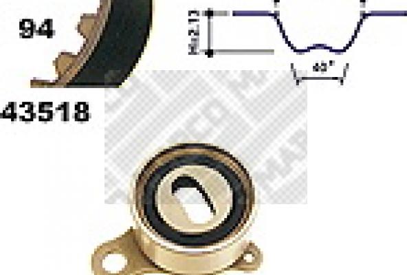 Mapco 23518 - Kit cinghie dentate www.autoricambit.com