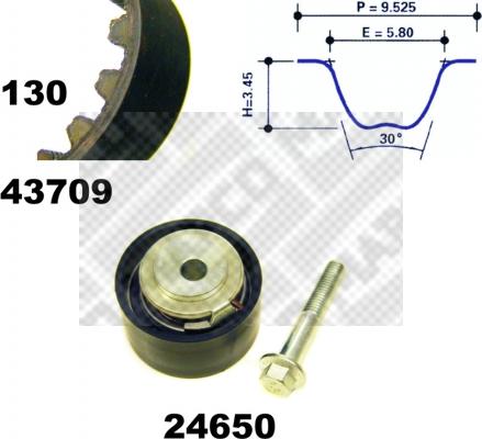 Mapco 23632 - Kit cinghie dentate www.autoricambit.com