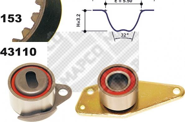 Mapco 23110 - Kit cinghie dentate www.autoricambit.com