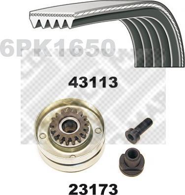 Mapco 23113 - Kit Cinghie Poly-V www.autoricambit.com