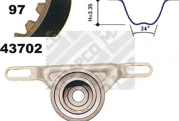 Mapco 23702 - Kit cinghie dentate www.autoricambit.com