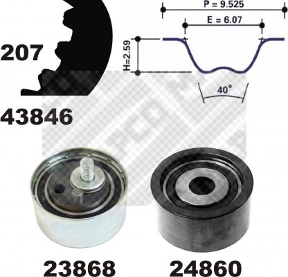 Mapco 73816 - Kit cinghie dentate www.autoricambit.com