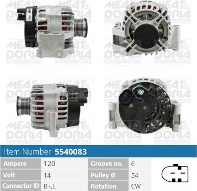 Meat & Doria 5540083 - Alternatore www.autoricambit.com