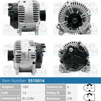 Meat & Doria 5515014 - Alternatore www.autoricambit.com