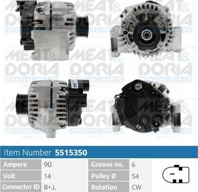 Meat & Doria 5515350 - Alternatore www.autoricambit.com