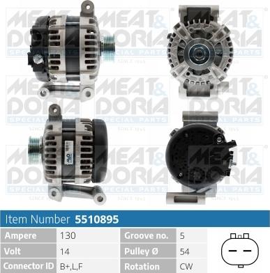 Meat & Doria 5510895 - Alternatore www.autoricambit.com