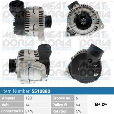 Meat & Doria 5510880 - Alternatore www.autoricambit.com