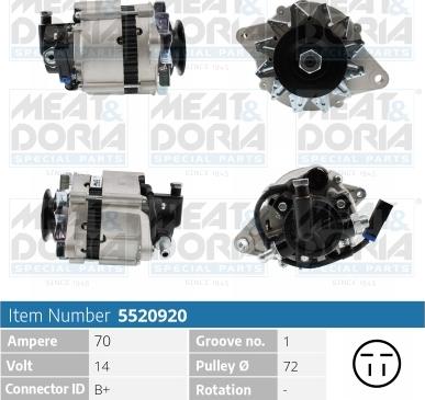 Meat & Doria 5520920 - Alternatore www.autoricambit.com